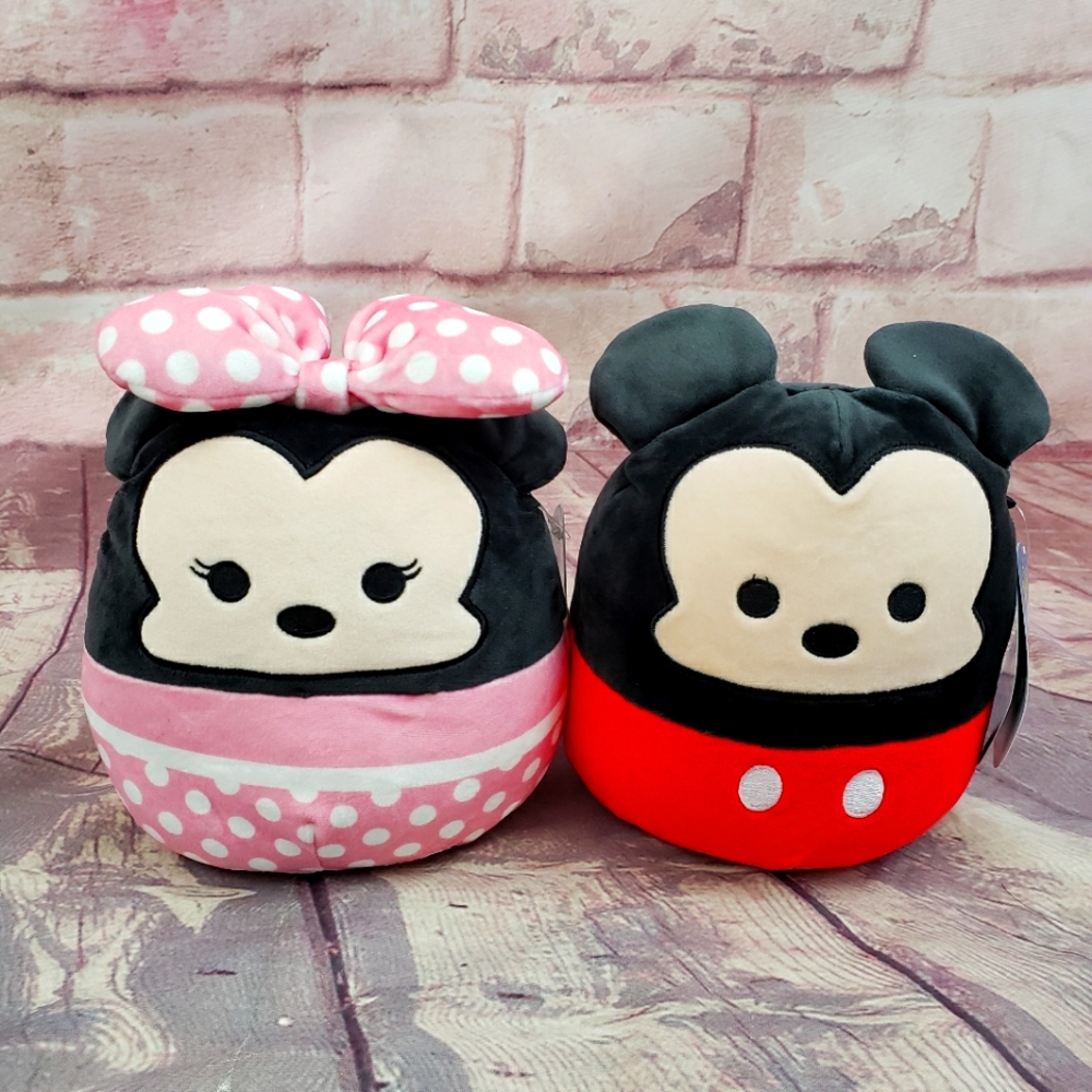 Squishmallows 8” Disney  Mickey & Minnie Mouse Set